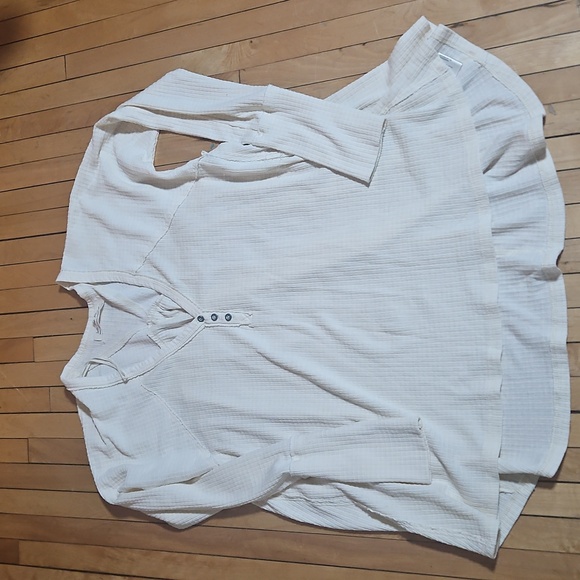 Free People Tops - Free People We The Free Citrine Thermal Top Tee Medium Ecru $68 OB891958 Henley